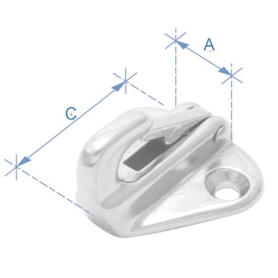 Spring fender hook, 5mm, inox