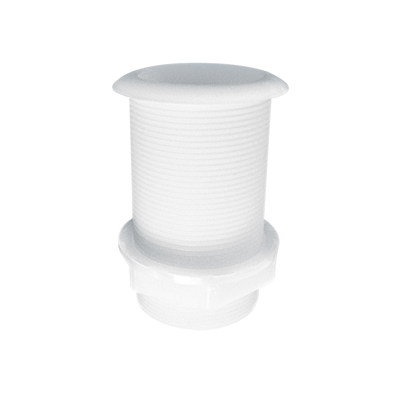 Thru-Hull Threaded with Standard Flange, White