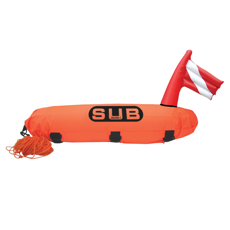 Torpedo Diving Marker Buoy, Reinfoced, ''Safe Dive'' with 20m rope