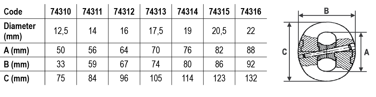 74310 6 dimensions drawing en